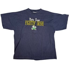 Vintage 90s Notre Dame Fighting Irish T Shirt Mens XL Logo Athletic Tee